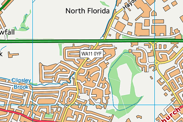 WA11 0YF map - OS VectorMap District (Ordnance Survey) WA11 0YF map - OS VectorMap District (Ordnance Survey)