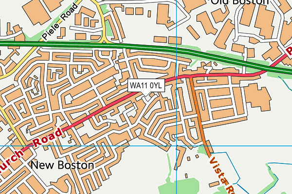 WA11 0YL map - OS VectorMap District (Ordnance Survey) WA11 0YL map - OS VectorMap District (Ordnance Survey)