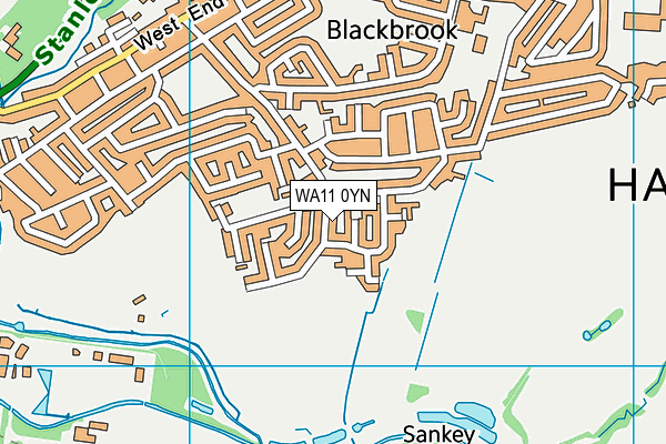WA11 0YN map - OS VectorMap District (Ordnance Survey) WA11 0YN map - OS VectorMap District (Ordnance Survey)