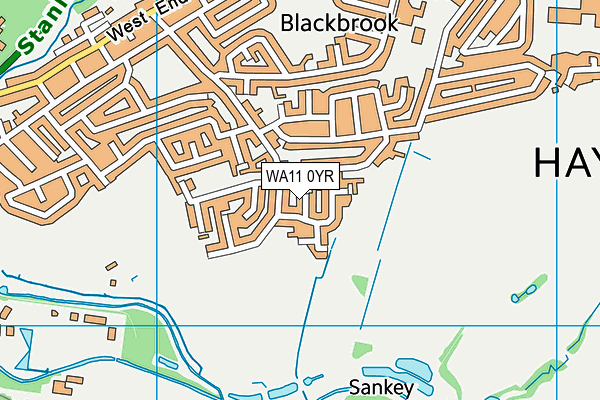 WA11 0YR map - OS VectorMap District (Ordnance Survey) WA11 0YR map - OS VectorMap District (Ordnance Survey)