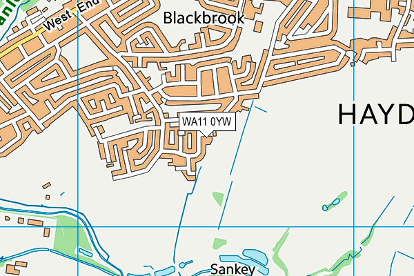WA11 0YW map - OS VectorMap District (Ordnance Survey) WA11 0YW map - OS VectorMap District (Ordnance Survey)