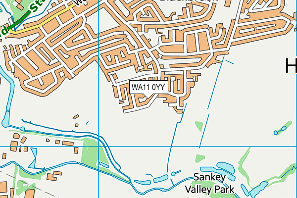 WA11 0YY map - OS VectorMap District (Ordnance Survey) WA11 0YY map - OS VectorMap District (Ordnance Survey)