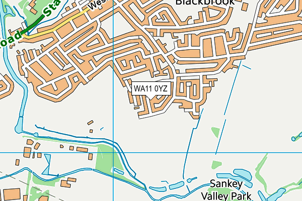 WA11 0YZ map - OS VectorMap District (Ordnance Survey) WA11 0YZ map - OS VectorMap District (Ordnance Survey)