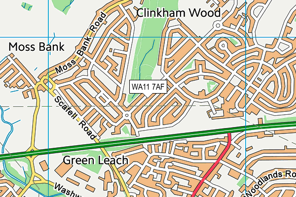 WA11 7AF map - OS VectorMap District (Ordnance Survey) WA11 7AF map - OS VectorMap District (Ordnance Survey)