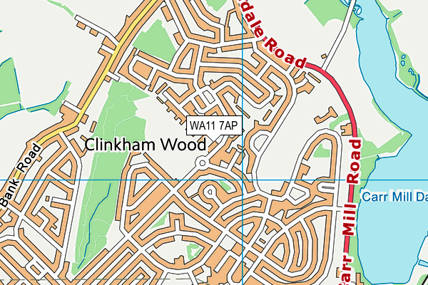 WA11 7AP map - OS VectorMap District (Ordnance Survey) WA11 7AP map - OS VectorMap District (Ordnance Survey)