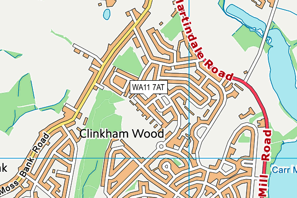 WA11 7AT map - OS VectorMap District (Ordnance Survey) WA11 7AT map - OS VectorMap District (Ordnance Survey)