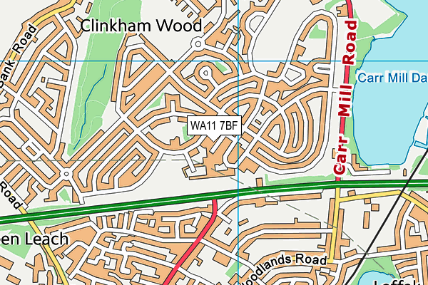 WA11 7BF map - OS VectorMap District (Ordnance Survey) WA11 7BF map - OS VectorMap District (Ordnance Survey)