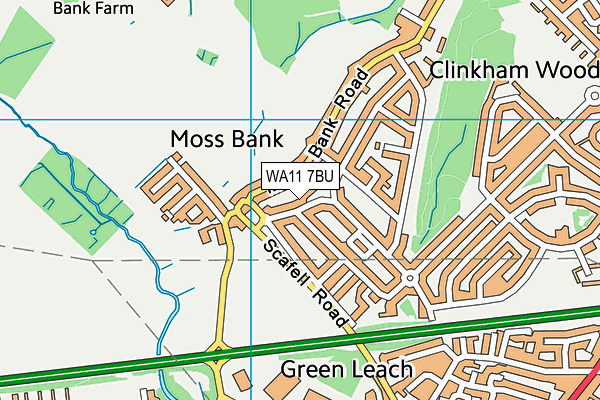 WA11 7BU map - OS VectorMap District (Ordnance Survey) WA11 7BU map - OS VectorMap District (Ordnance Survey)