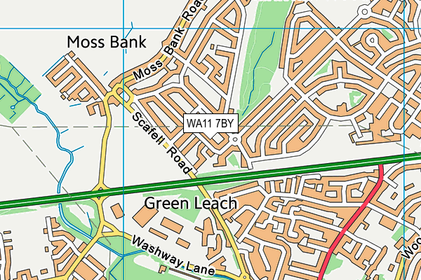 WA11 7BY map - OS VectorMap District (Ordnance Survey) WA11 7BY map - OS VectorMap District (Ordnance Survey)