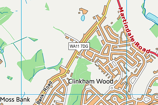 WA11 7DG map - OS VectorMap District (Ordnance Survey) WA11 7DG map - OS VectorMap District (Ordnance Survey)