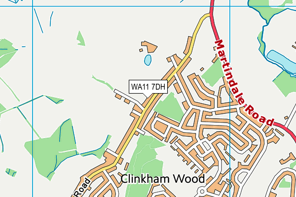 WA11 7DH map - OS VectorMap District (Ordnance Survey) WA11 7DH map - OS VectorMap District (Ordnance Survey)