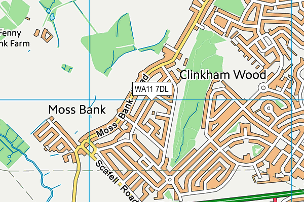WA11 7DL map - OS VectorMap District (Ordnance Survey) WA11 7DL map - OS VectorMap District (Ordnance Survey)