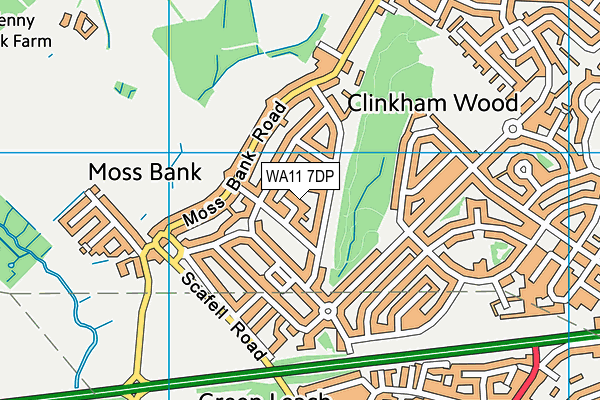 WA11 7DP map - OS VectorMap District (Ordnance Survey) WA11 7DP map - OS VectorMap District (Ordnance Survey)