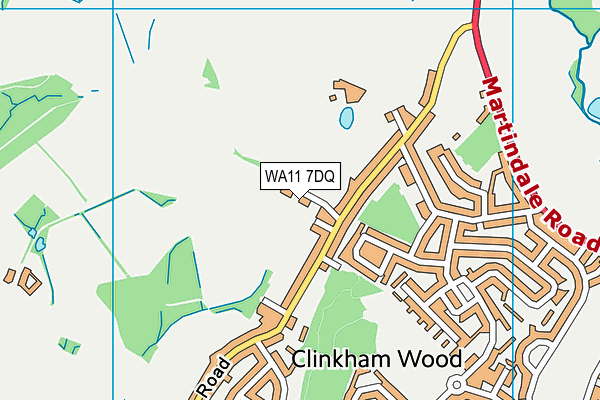 WA11 7DQ map - OS VectorMap District (Ordnance Survey) WA11 7DQ map - OS VectorMap District (Ordnance Survey)
