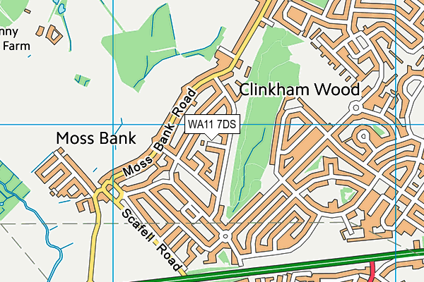WA11 7DS map - OS VectorMap District (Ordnance Survey) WA11 7DS map - OS VectorMap District (Ordnance Survey)