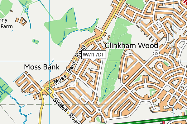 WA11 7DT map - OS VectorMap District (Ordnance Survey) WA11 7DT map - OS VectorMap District (Ordnance Survey)