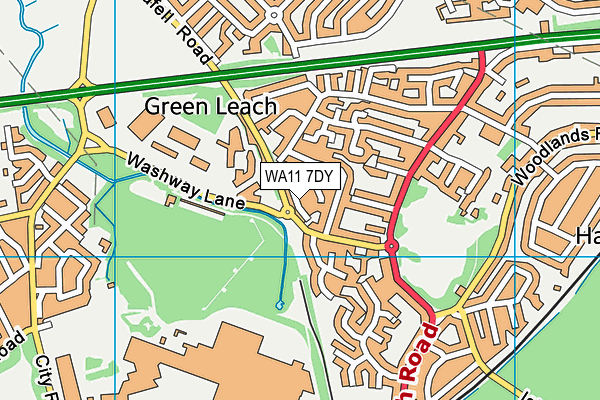 WA11 7DY map - OS VectorMap District (Ordnance Survey) WA11 7DY map - OS VectorMap District (Ordnance Survey)