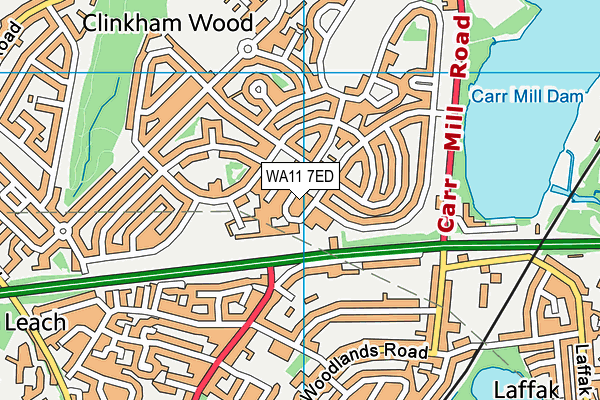 WA11 7ED map - OS VectorMap District (Ordnance Survey) WA11 7ED map - OS VectorMap District (Ordnance Survey)