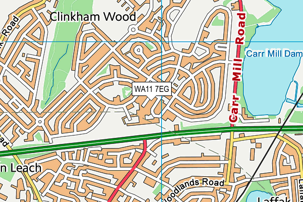 WA11 7EG map - OS VectorMap District (Ordnance Survey) WA11 7EG map - OS VectorMap District (Ordnance Survey)