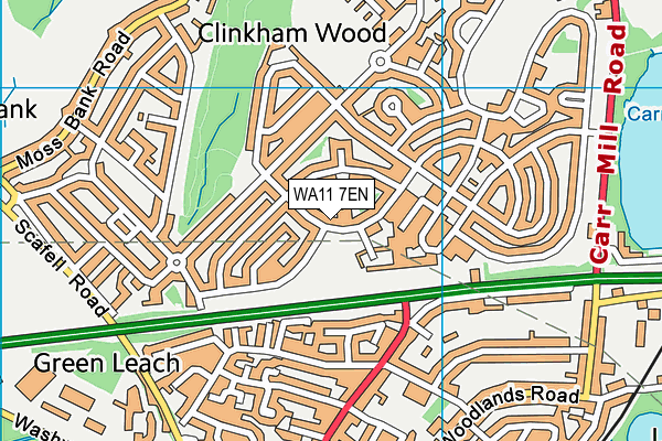 WA11 7EN map - OS VectorMap District (Ordnance Survey) WA11 7EN map - OS VectorMap District (Ordnance Survey)