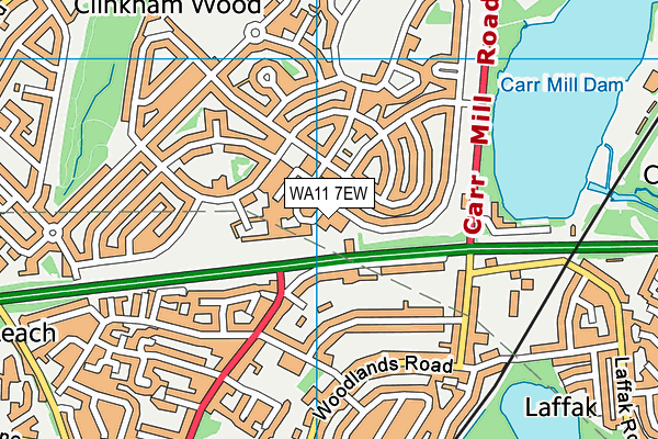 WA11 7EW map - OS VectorMap District (Ordnance Survey) WA11 7EW map - OS VectorMap District (Ordnance Survey)
