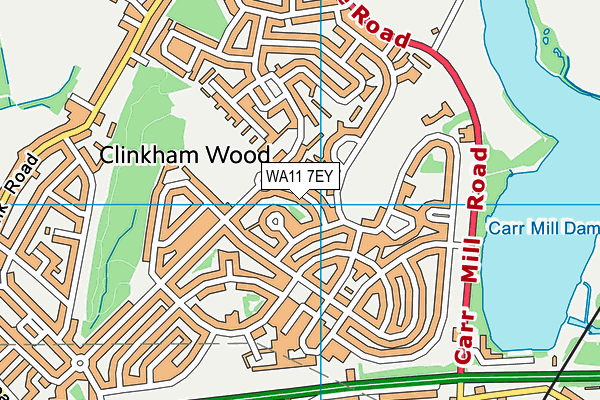 WA11 7EY map - OS VectorMap District (Ordnance Survey)