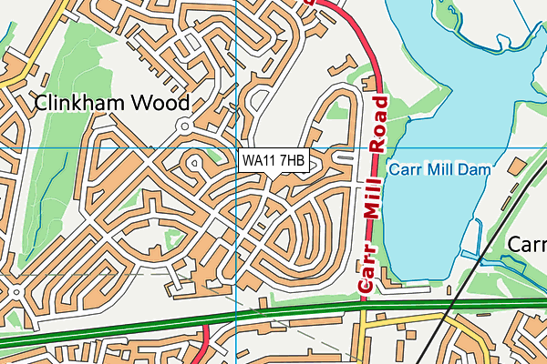 WA11 7HB map - OS VectorMap District (Ordnance Survey) WA11 7HB map - OS VectorMap District (Ordnance Survey)