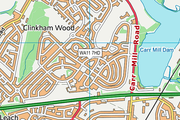 WA11 7HD map - OS VectorMap District (Ordnance Survey) WA11 7HD map - OS VectorMap District (Ordnance Survey)