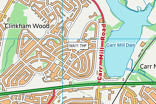 WA11 7HF map - OS VectorMap District (Ordnance Survey) WA11 7HF map - OS VectorMap District (Ordnance Survey)