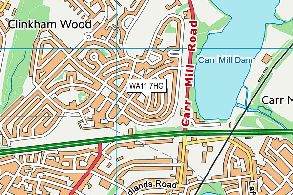 WA11 7HG map - OS VectorMap District (Ordnance Survey) WA11 7HG map - OS VectorMap District (Ordnance Survey)