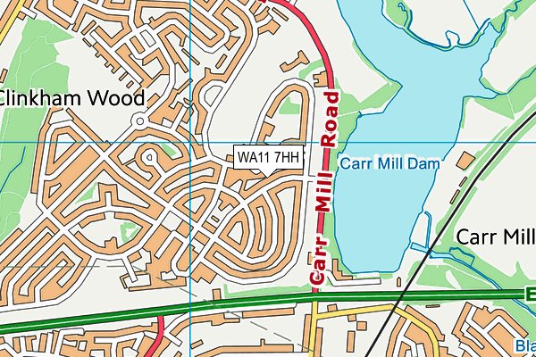 WA11 7HH map - OS VectorMap District (Ordnance Survey) WA11 7HH map - OS VectorMap District (Ordnance Survey)
