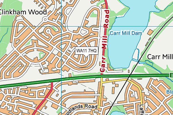 WA11 7HQ map - OS VectorMap District (Ordnance Survey) WA11 7HQ map - OS VectorMap District (Ordnance Survey)