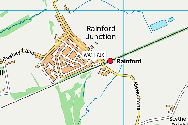 WA11 7JX map - OS VectorMap District (Ordnance Survey) WA11 7JX map - OS VectorMap District (Ordnance Survey)