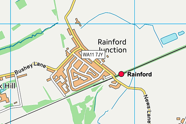 WA11 7JY map - OS VectorMap District (Ordnance Survey) WA11 7JY map - OS VectorMap District (Ordnance Survey)