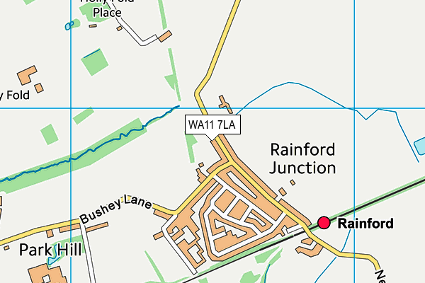 WA11 7LA map - OS VectorMap District (Ordnance Survey) WA11 7LA map - OS VectorMap District (Ordnance Survey)