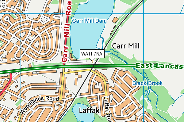 WA11 7NA map - OS VectorMap District (Ordnance Survey) WA11 7NA map - OS VectorMap District (Ordnance Survey)