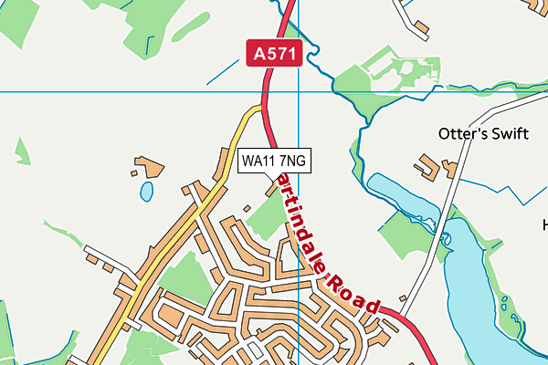 WA11 7NG map - OS VectorMap District (Ordnance Survey) WA11 7NG map - OS VectorMap District (Ordnance Survey)