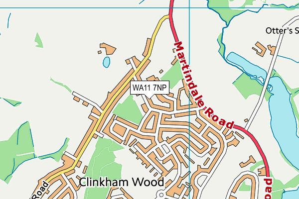 WA11 7NP map - OS VectorMap District (Ordnance Survey)