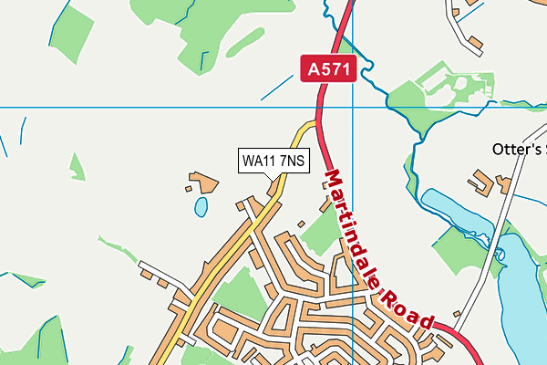WA11 7NS map - OS VectorMap District (Ordnance Survey) WA11 7NS map - OS VectorMap District (Ordnance Survey)