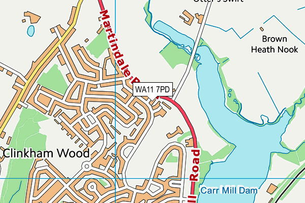 WA11 7PD map - OS VectorMap District (Ordnance Survey) WA11 7PD map - OS VectorMap District (Ordnance Survey)