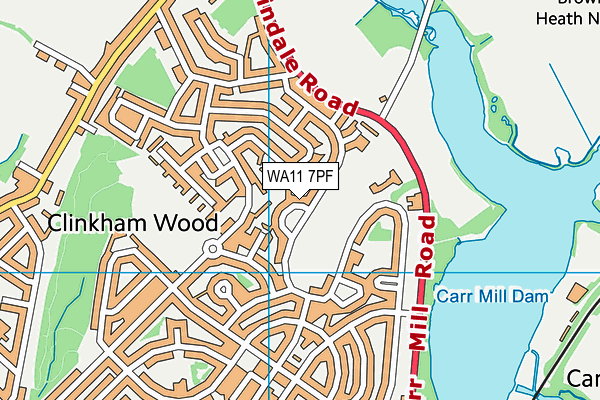 WA11 7PF map - OS VectorMap District (Ordnance Survey) WA11 7PF map - OS VectorMap District (Ordnance Survey)