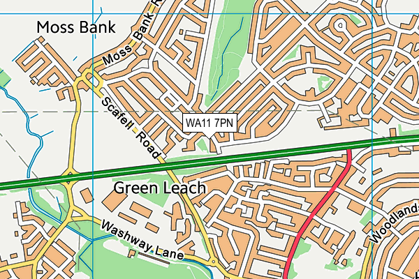 WA11 7PN map - OS VectorMap District (Ordnance Survey) WA11 7PN map - OS VectorMap District (Ordnance Survey)