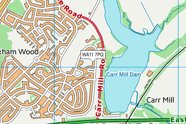 WA11 7PQ map - OS VectorMap District (Ordnance Survey) WA11 7PQ map - OS VectorMap District (Ordnance Survey)