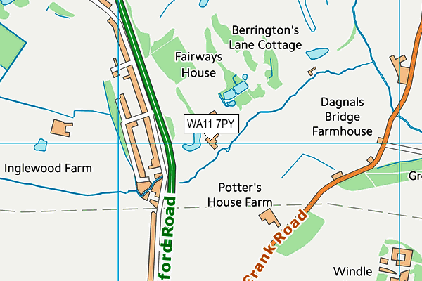 WA11 7PY map - OS VectorMap District (Ordnance Survey) WA11 7PY map - OS VectorMap District (Ordnance Survey)