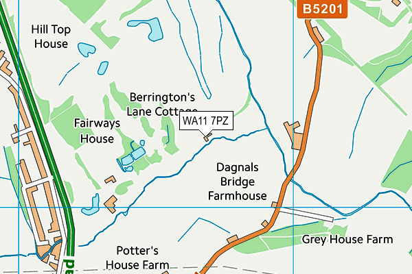WA11 7PZ map - OS VectorMap District (Ordnance Survey) WA11 7PZ map - OS VectorMap District (Ordnance Survey)