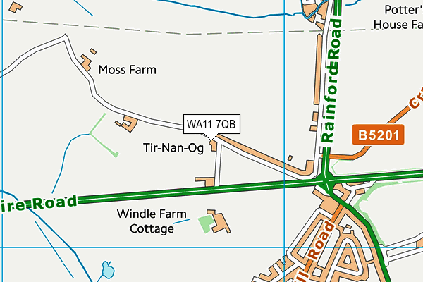 WA11 7QB map - OS VectorMap District (Ordnance Survey) WA11 7QB map - OS VectorMap District (Ordnance Survey)