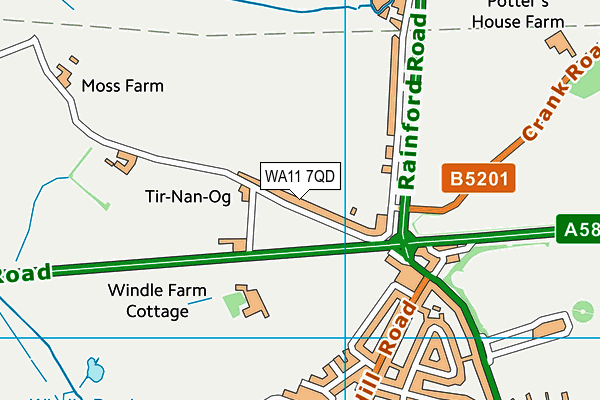 WA11 7QD map - OS VectorMap District (Ordnance Survey) WA11 7QD map - OS VectorMap District (Ordnance Survey)