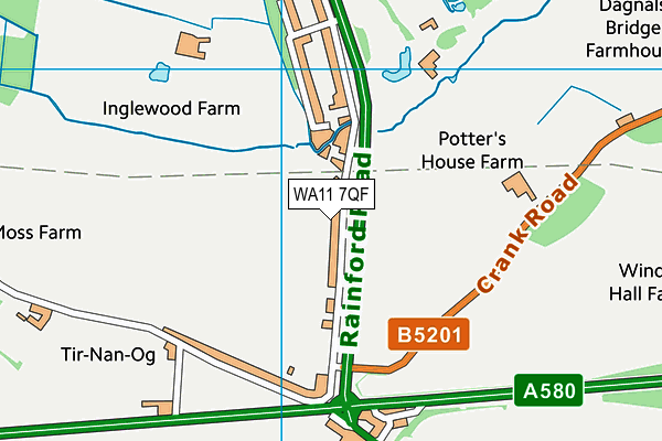 WA11 7QF map - OS VectorMap District (Ordnance Survey) WA11 7QF map - OS VectorMap District (Ordnance Survey)