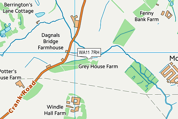 WA11 7RH map - OS VectorMap District (Ordnance Survey) WA11 7RH map - OS VectorMap District (Ordnance Survey)