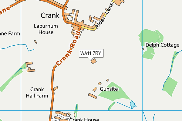 WA11 7RY map - OS VectorMap District (Ordnance Survey) WA11 7RY map - OS VectorMap District (Ordnance Survey)